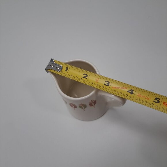 Syracuse China Syralite Creamer White Red Green Mod Style Collectible Vintage - Picture 7 of 8